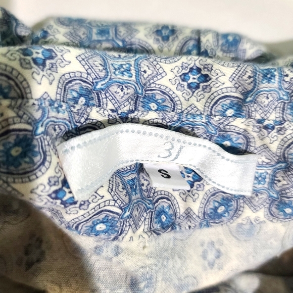 JOHNNY WAS 3J Workshop Paisley Mixed Print Cottagecore Mini Dress - Picture 4 of 15